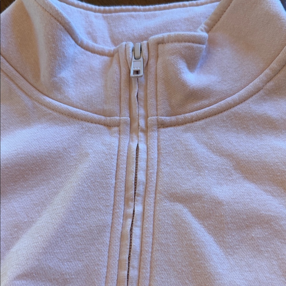 Nordstrom BP 1/4 zip crop sweatshirt women’s size small light pink - Picture 2 of 4